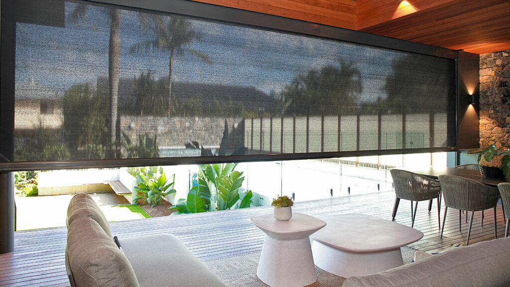 Interior roller blinds view Brisbane